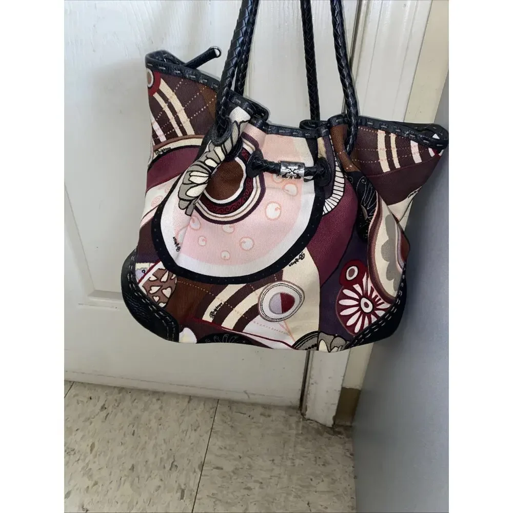 Vintage Brighton Cinch Shoulder Bag Double Wrapped Handles